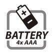 4x Mikrotužková baterie AAA