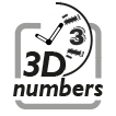 Čísla s 3D efektem - vystouplá z ciferníku